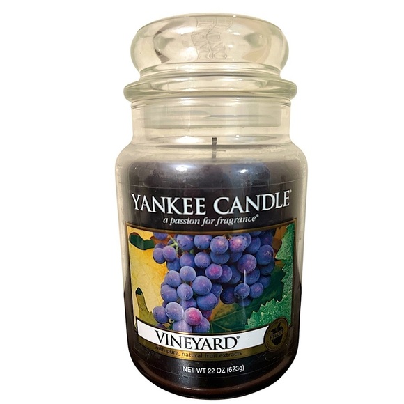 Yankee Candle Retired Vineyard Scent 22 Oz. Black Band RARE new unused - Picture 2 of 5